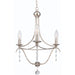 Metro 3 Light Antique Silver Mini Chandelier - Chandeliers