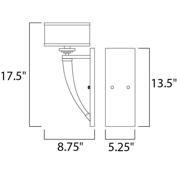 Metro Polished Chrome Wall Sconce - Wall Sconce
