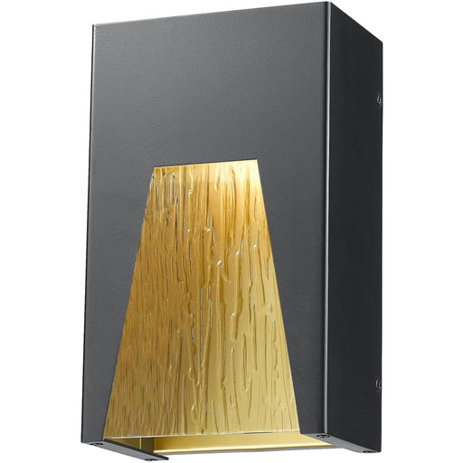 Millenial Black Gold LED Outdoor Wall Sconce | theLightShop