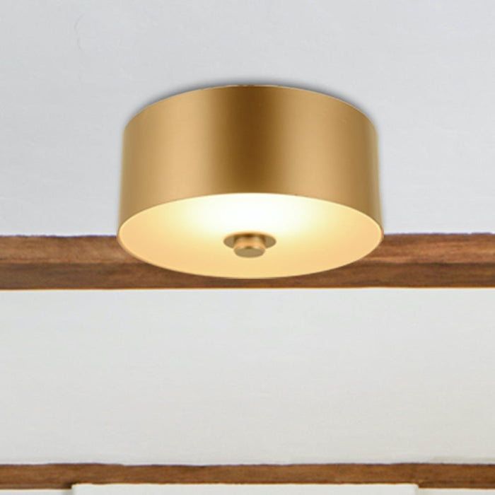 Millie Matte Gold Frosted Glass 1 Light LED Pendant - Pendants