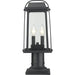 Millworks Black Outdoor Pier Mounted Fixture | theLightShop