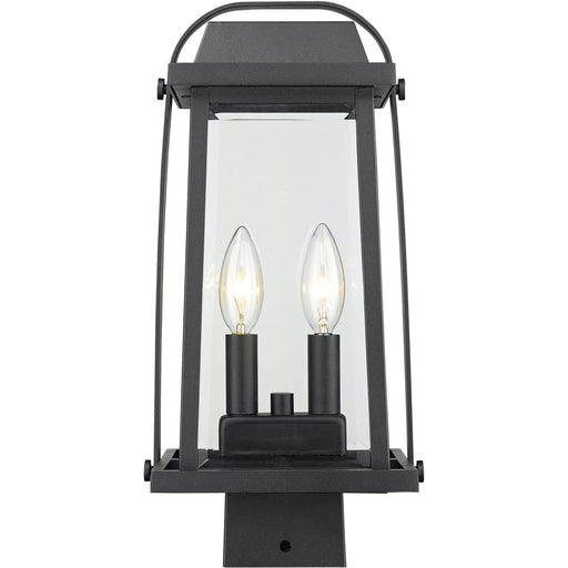 Millworks Black Outdoor Post Mount Fixture | theLightShop
