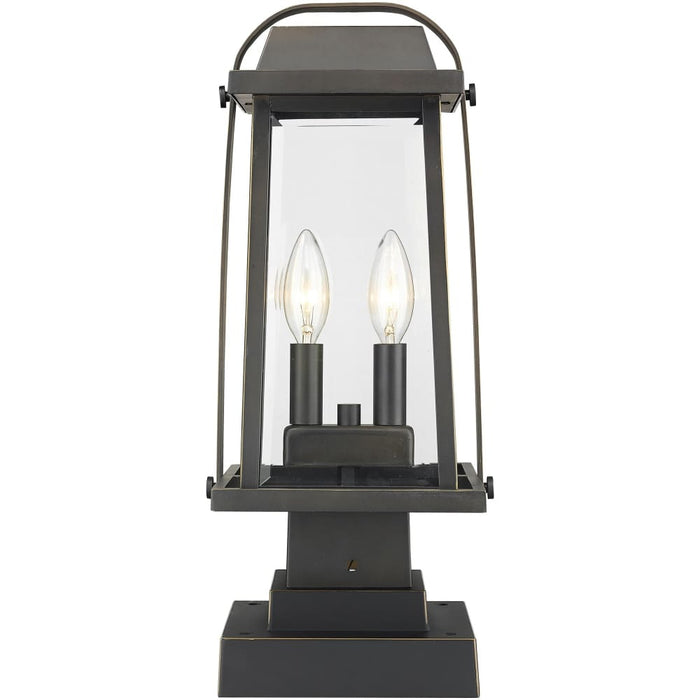 Millworks Oil Rubbed Bronze Outdoor Pier Mounted Fixture | theLightShop