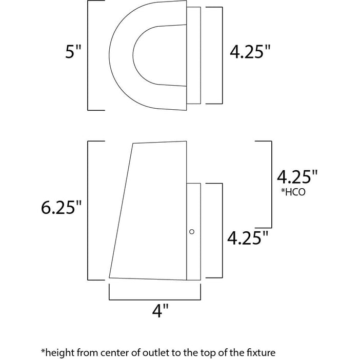 Mini Architectural Bronze LED Outdoor Wall Mount - Outdoor Wall Mount