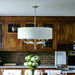 Mirage 6 Light Polished Nickel Drum Shade Chandelier - Chandeliers