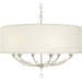 Mirage 6 Light Polished Nickel Drum Shade Chandelier - Chandeliers