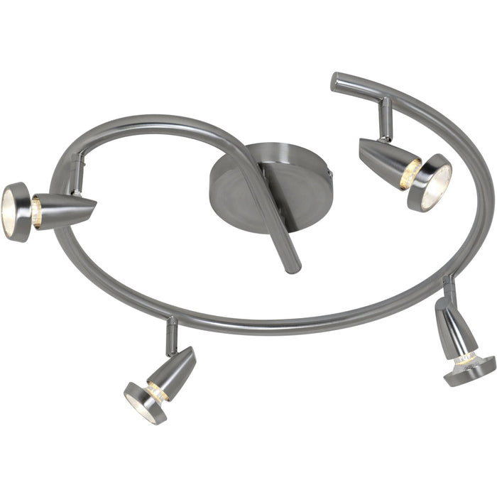Mirage Brushed Steel Flush Mount - Flushmounts