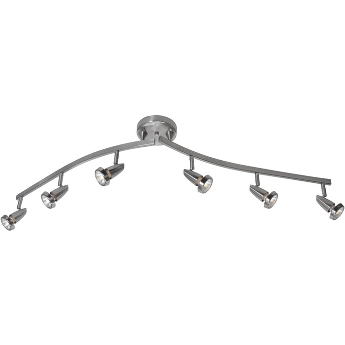 Mirage Brushed Steel Semi Flush Mount - Semi-Flushmounts
