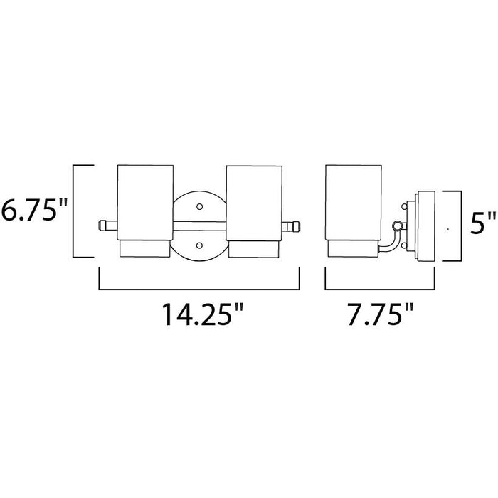 Mod Satin Nickel LED Bath Vanity - Bath Vanity