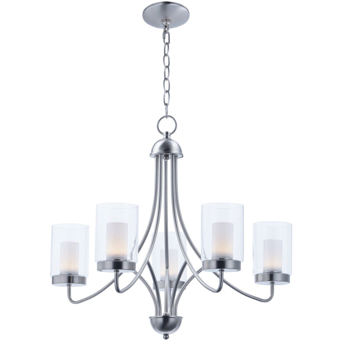 Mod Satin Nickel LED Chandelier - Chandeliers