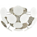 Modish Matte White Silver Leaf Flush Mount - Flushmounts