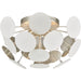 Modish Matte White Silver Leaf Flush Mount - Flushmounts