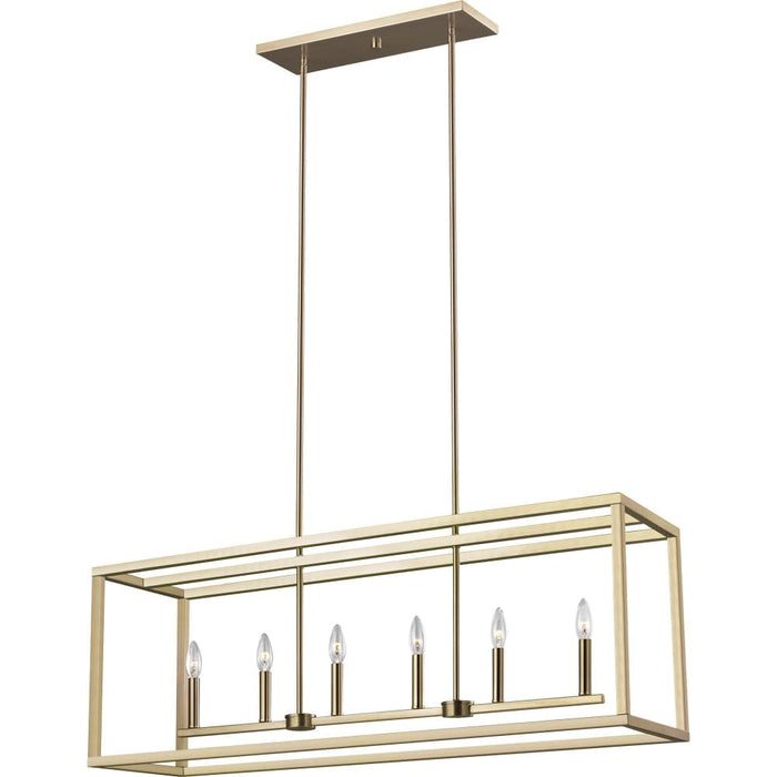 Moffet Street Satin Bronze LED Island Pendant - Pendants