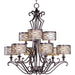 Mondrian Umber Bronze Chandelier - Chandeliers