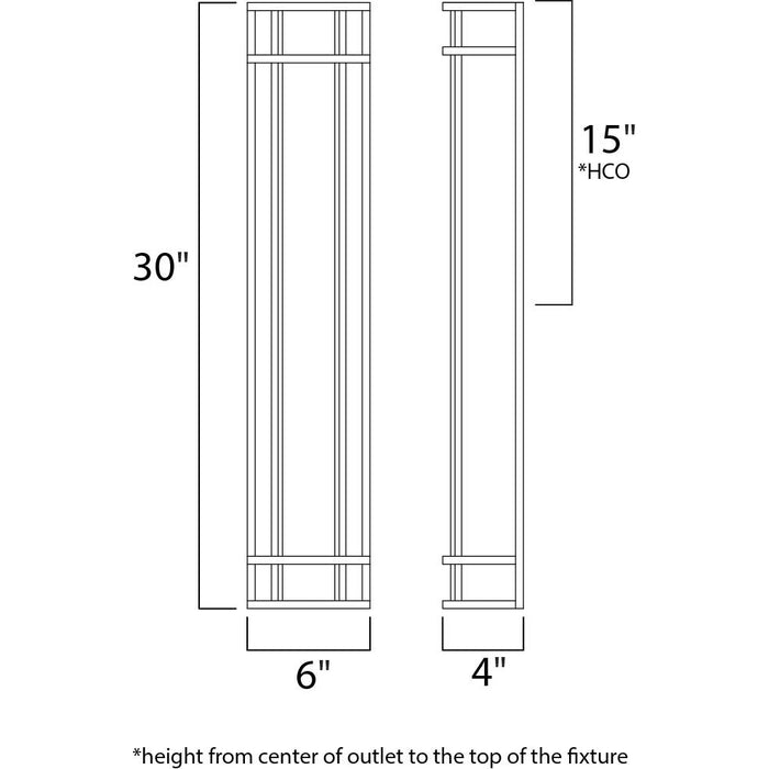 Moon Ray Bronze LED Outdoor Wall Mount - Outdoor Wall Mount