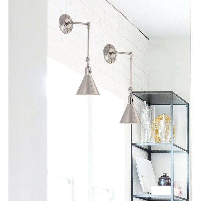Morgan 1 Light Polished Nickel Sconce - Wall Sconce