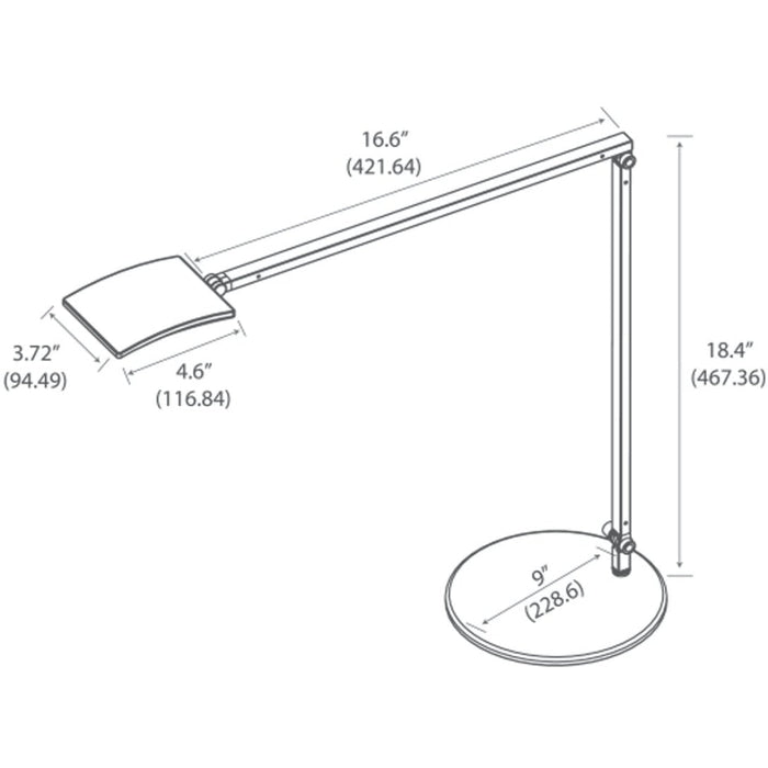 Mosso Pro Desk Lamp with USB base (Silver) - Desk Lamp