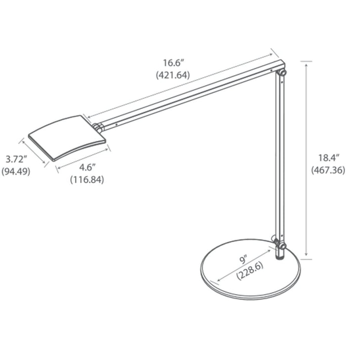 Mosso Pro Desk Lamp with wireless charging Qi base (Silver) - Desk Lamp