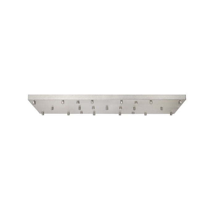Multi Point Canopy Brushed Nickel 17 Light Linear Z-Lite CP4217L-BN | theLightShop