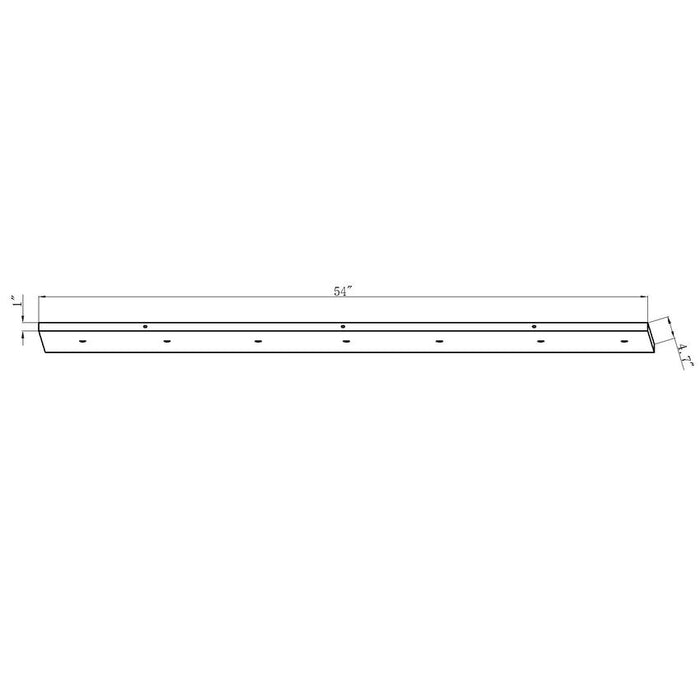 Multi Point Canopy Brushed Nickel 7 Light Linear Z-Lite CP5407L-BN | theLightShop