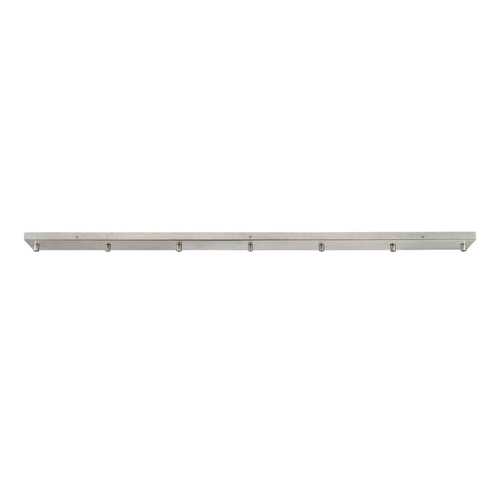 Multi Point Canopy Brushed Nickel 7 Light Linear Z-Lite CP5407L-BN | theLightShop