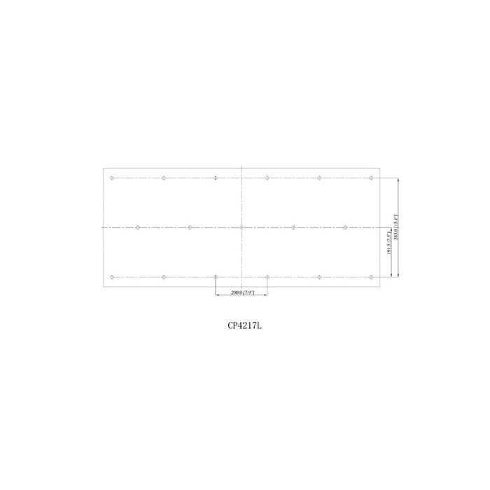 Multi Point Canopy Matte Black 17 Light Linear Z-Lite CP4217L-MB | theLightShop