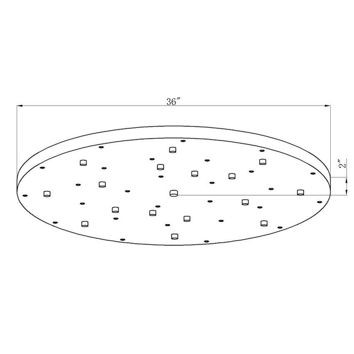Multi Point Canopy Matte Black 27 Light Z-Lite CP3627R-MB | theLightShop