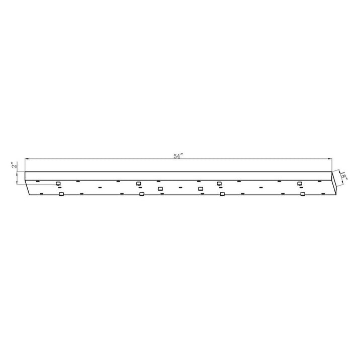 Multi Point Canopy Rubbed Brass 23 Light Linear Z-Lite CP5423L-RB | theLightShop
