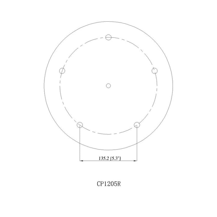 Multi Point Canopy Rubbed Brass 5 Light Z-Lite CP1205R-RB | theLightShop
