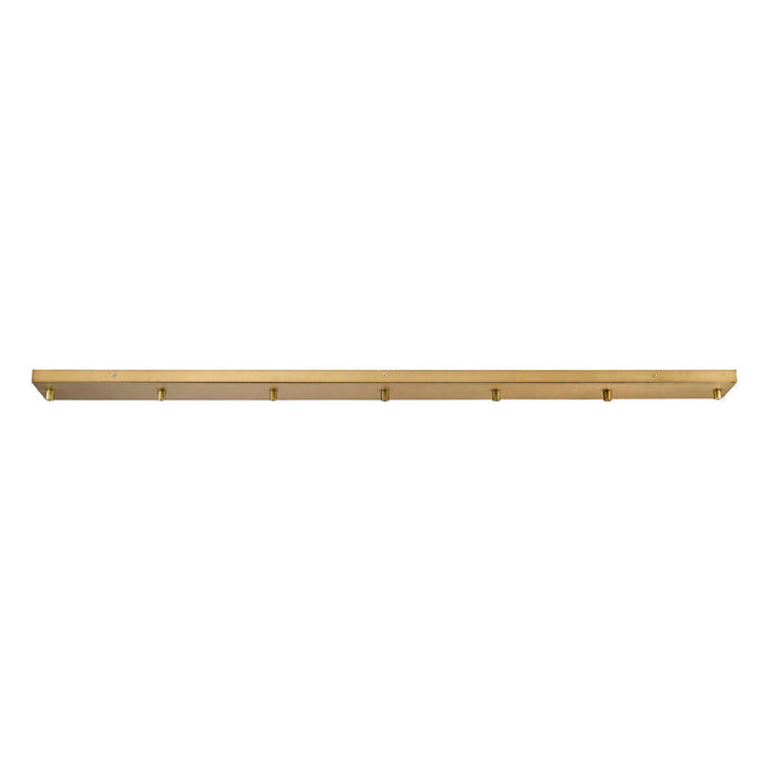 Multi Point Canopy Rubbed Brass 7 Light Linear Z-Lite CP5407L-RB | theLightShop