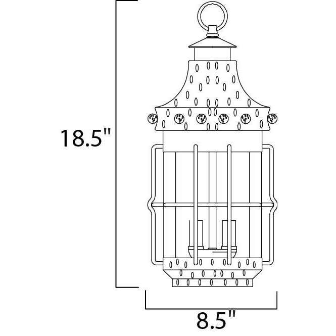 Nantucket Country Forge Outdoor Hanging Lantern - Outdoor Hanging Lantern