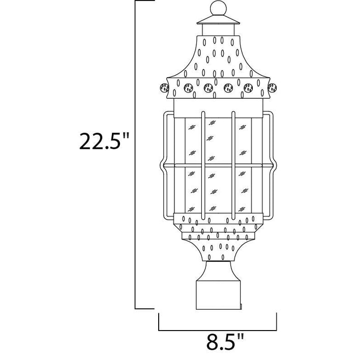 Nantucket Country Forge Outdoor Pole/Post Mount - Outdoor Pole/Post Mount