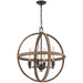 Natural Rope Oil Rubbed Bronze Chandelier - Chandeliers