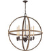 Natural Rope Oil Rubbed Bronze Chandelier - Chandeliers