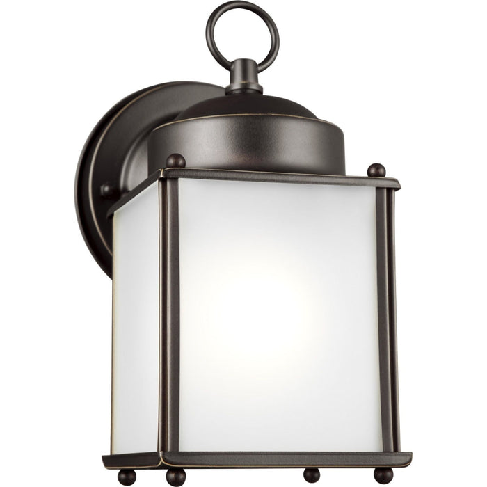 New Castle Antique Bronze LED Outdoor Wall Lantern - Outdoor Wall Sconce