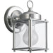New Castle Antique Brushed Nickel Outdoor Wall Lantern - Outdoor Wall Sconce