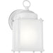 New Castle White LED Outdoor Wall Lantern - Outdoor Wall Sconce