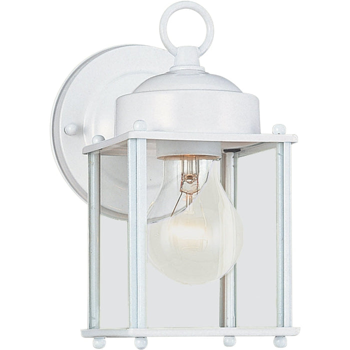 New Castle White Outdoor Wall Lantern - Outdoor Wall Sconce
