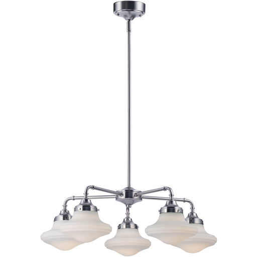 New School Satin Nickel LED Chandelier - Chandeliers