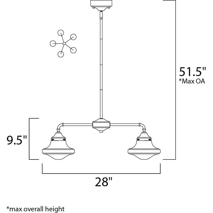 New School Satin Nickel LED Chandelier - Chandeliers
