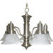 Newburg Satin Nickel Chandelier - Chandeliers