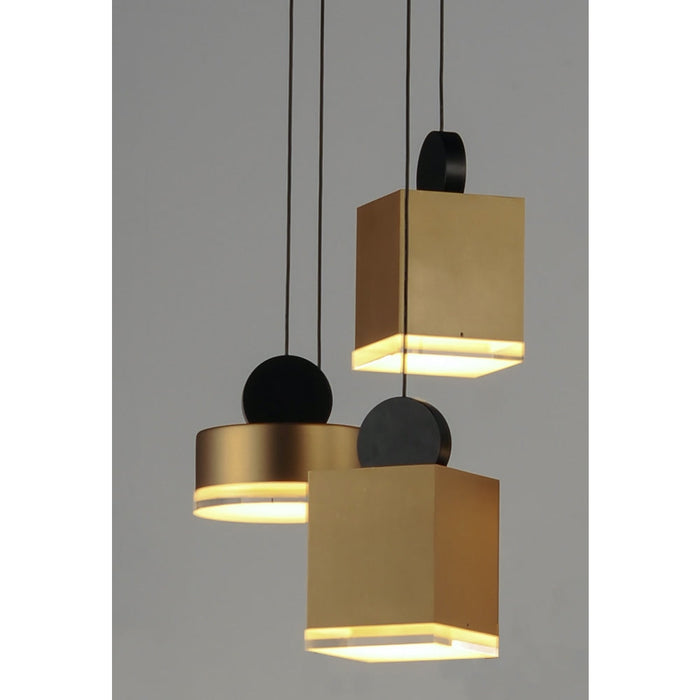 Nob Black / Gold LED Single Pendant - Pendants