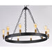 Noble Black / Natural Aged Brass Chandelier - Chandeliers
