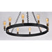 Noble Black / Natural Aged Brass Chandelier - Chandeliers