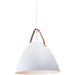 Nordic Tan Leather / White Single Pendant - Pendants