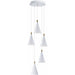 Norsk White / Metallic Gold LED Multi-Light Pendant - Pendants