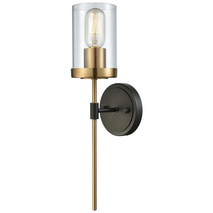 North Haven Oil Rubbed Bronze Satin Brass Wall Sconce - Wall Sconce