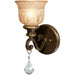 Norwalk 1 Light Clear Crystal Bronze Umber Sconce - Wall Sconce