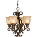 Norwalk 4 Light Bronze Umber Mini Chandelier - Chandeliers