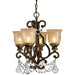 Norwalk 4 Light Swarovski Strass Crystal Bronze Umber Mini Chandelier - Chandeliers